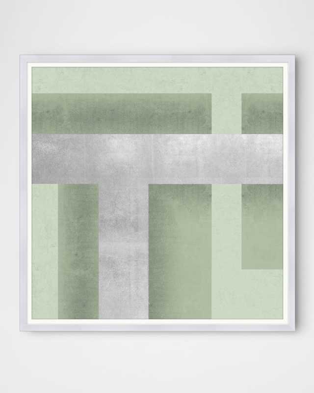 "Silver Maze 2" Framed Giclee